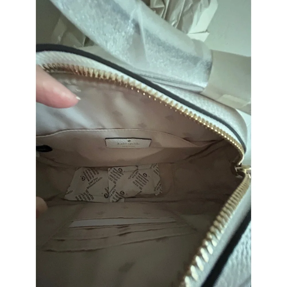 Kate Spade Kourtney Spectrum Logo Camera Bag White Rainbow WKRU6941 Crossbody